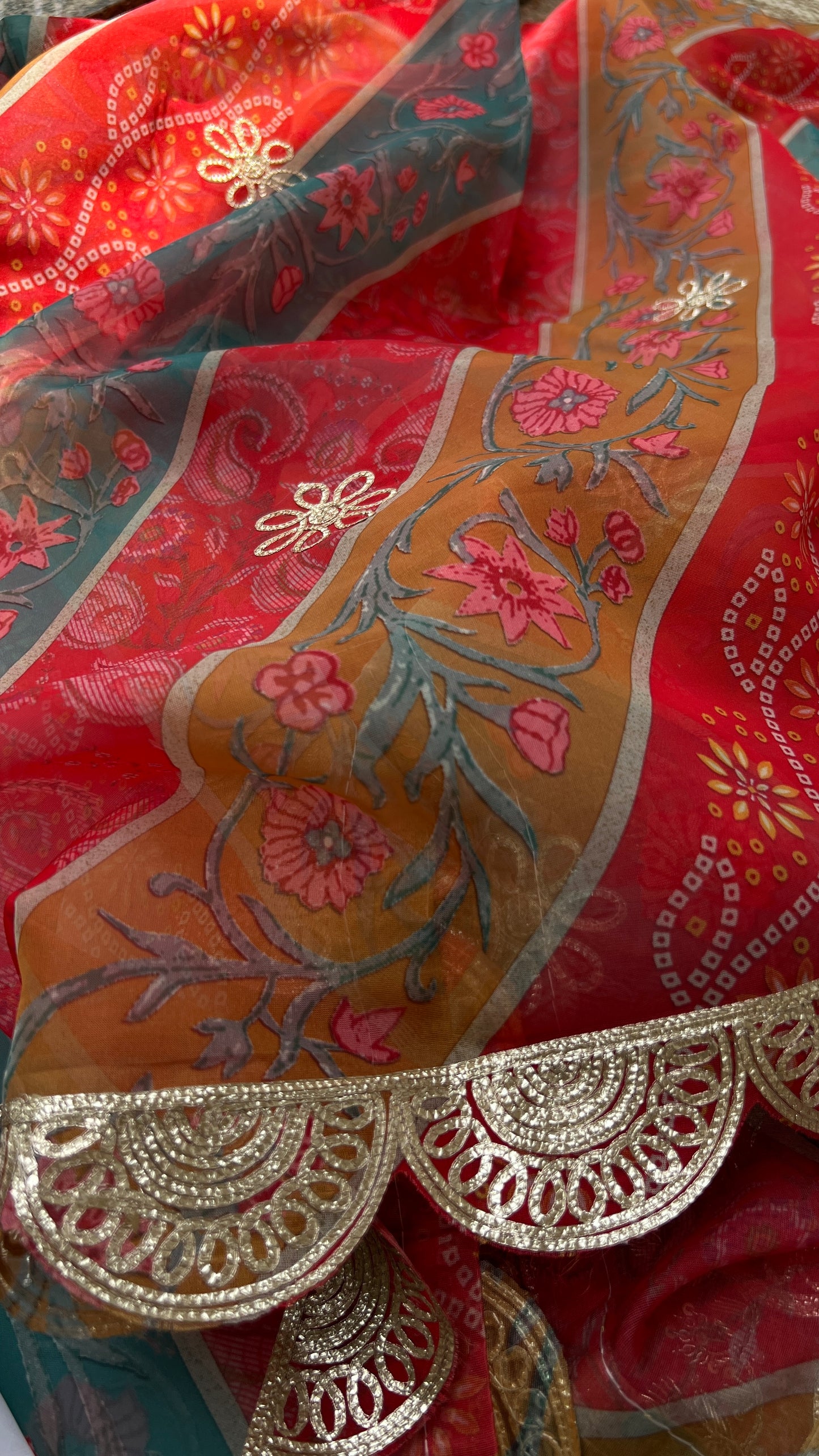 Red Maheshwari Silk Angrakkha