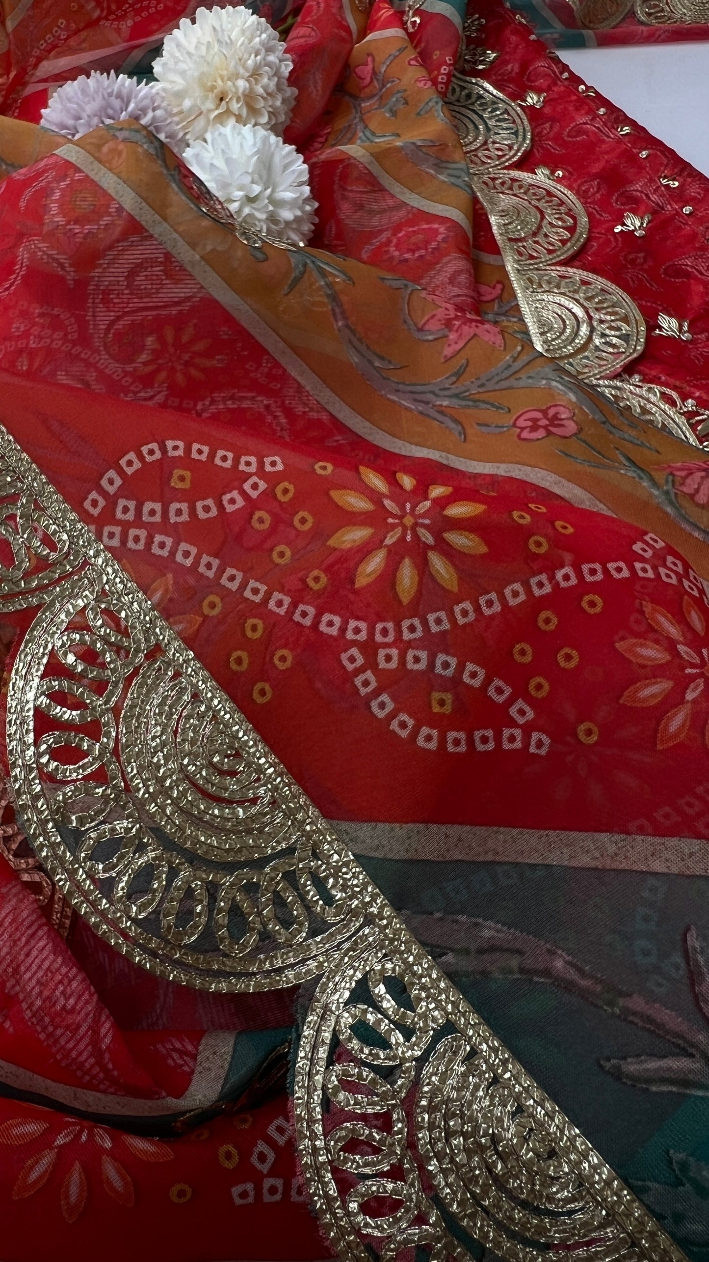 Red Maheshwari Silk Angrakkha