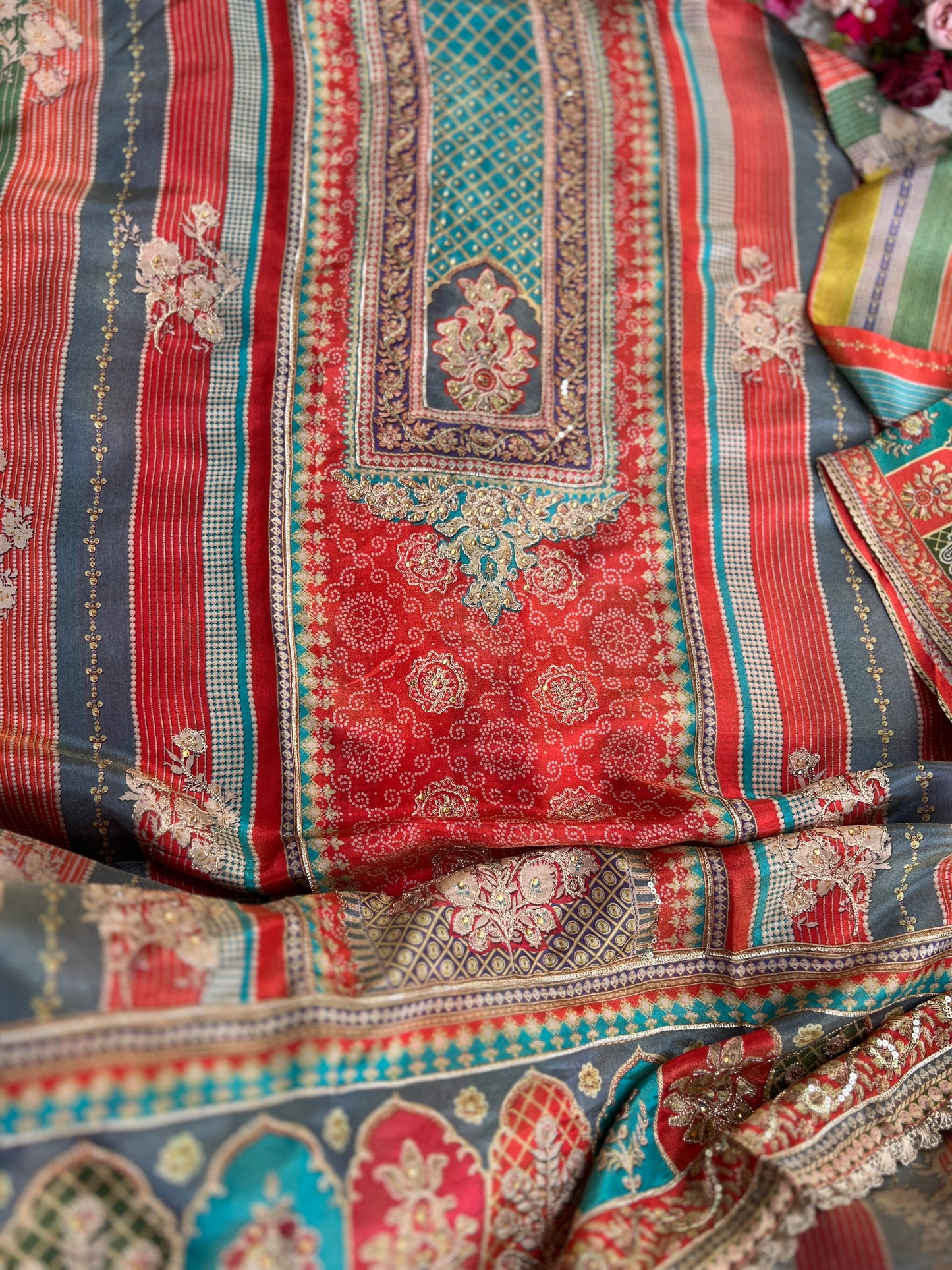 Rust Shimmer Kanjivaram Silk