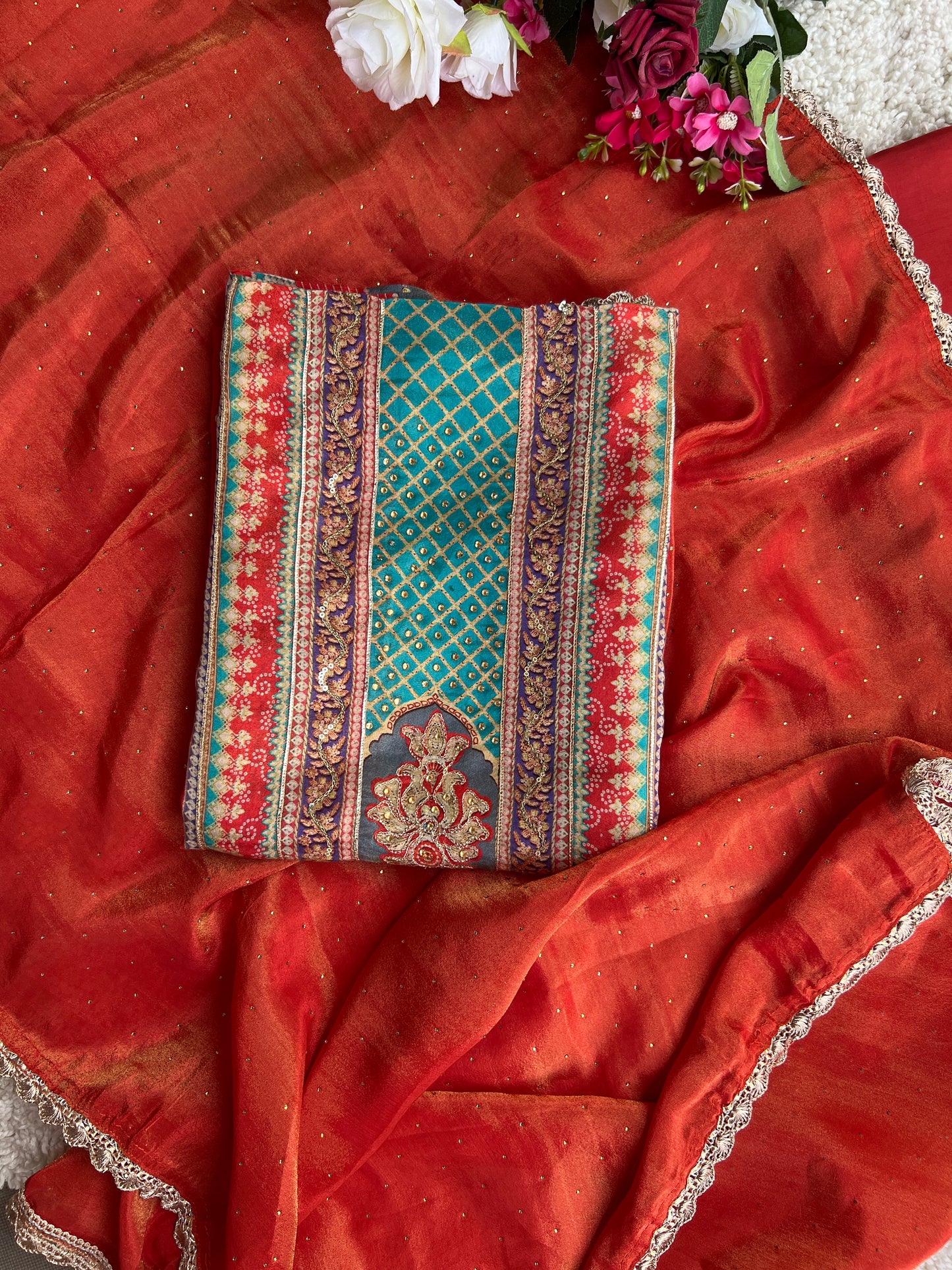 Rust Shimmer Kanjivaram Silk