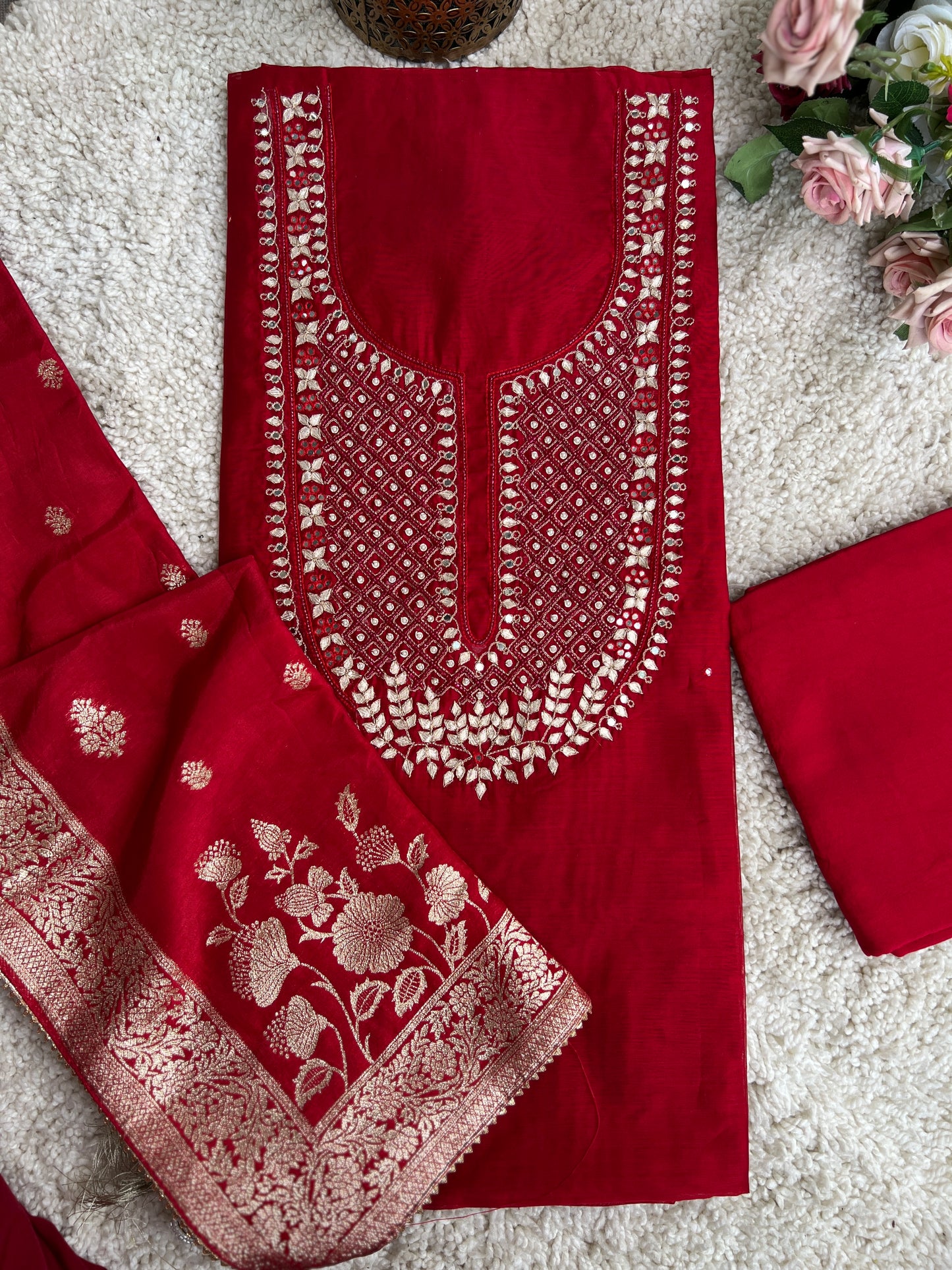 Red Spark Handwork Suit