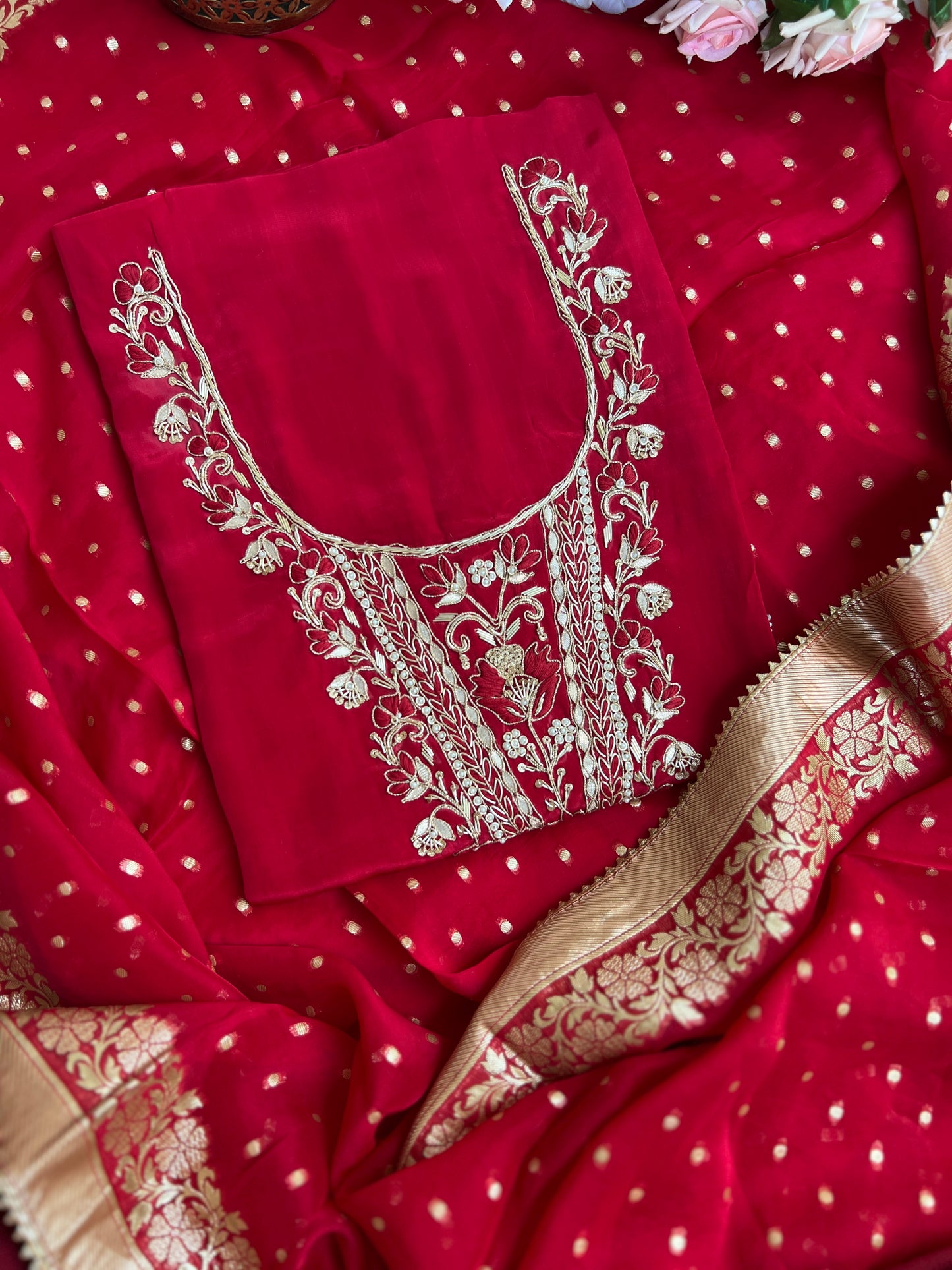 Sindoori Red Handwork